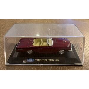 1996 Ford Thunderbird Convertible Diecast Model Car Red W/Display Base